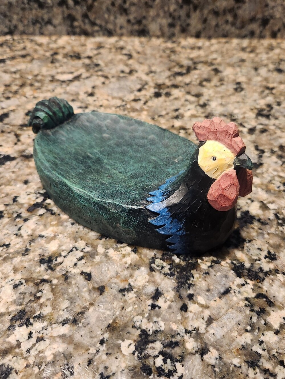 Rooster Soap Dish / Dish Scrubber Dish Primitive Rustic